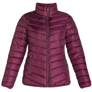 BIG CHILL Women's Packable Quilted Puffer Purple Jacket Midweight SIZE M NEW